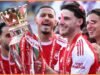 Bintang Arsenal Declan Rice menyebut tiga rekan satu timnya sebagai pemimpin