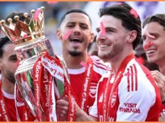 Bintang Arsenal Declan Rice menyebut tiga rekan satu timnya sebagai pemimpin