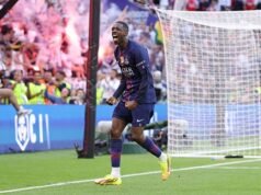 Ousmane Dembele menyamakan kedudukan untuk PSG dari titik penalti melawan Arsenal di final Liga Champions