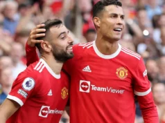 Bruno Fernandes bergabung dengan klub eksklusif Manchester United yang dipimpin oleh Cristiano Ronaldo sebagai pemain terbaik Liga Premier musim ini