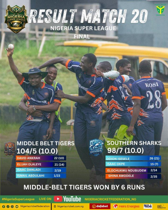 Central Belt Tigers dinobatkan sebagai juara perdana Liga Super Nigeria