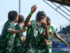 Harmony Chidi mencetak hat-trick saat Flamingos mengalahkan Guinea 5-0 di kualifikasi Piala Dunia