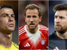 Harry Kane menyamai rekor Cristiano Ronaldo untuk gol terbanyak dalam satu musim dalam lebih sedikit pertandingan, tetapi kalah dari Lionel Messi