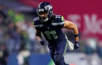 Jaxon Smith-Njigba adalah pemain ketiga dalam sejarah NFL dengan setidaknya 75 yard penerimaan dalam sembilan pertandingan pertama musim ini.