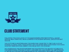 Remo Stars mengeluarkan pernyataan pertama setelah degradasi NPFL