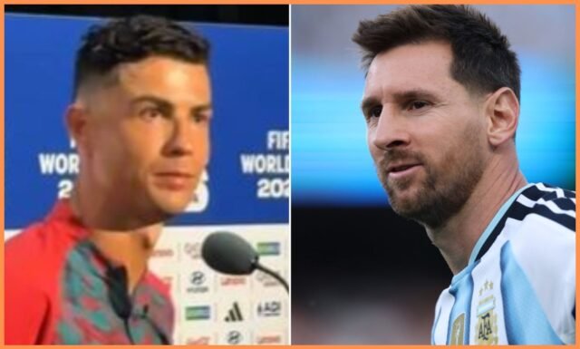 Reaksi Cristiano Ronaldo saat ditanya soal Lionel Messi
