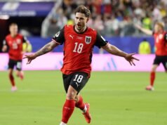 Austria mengakhiri penantian 36 tahun untuk memenangkan Piala Dunia dengan kemenangan atas Yordania