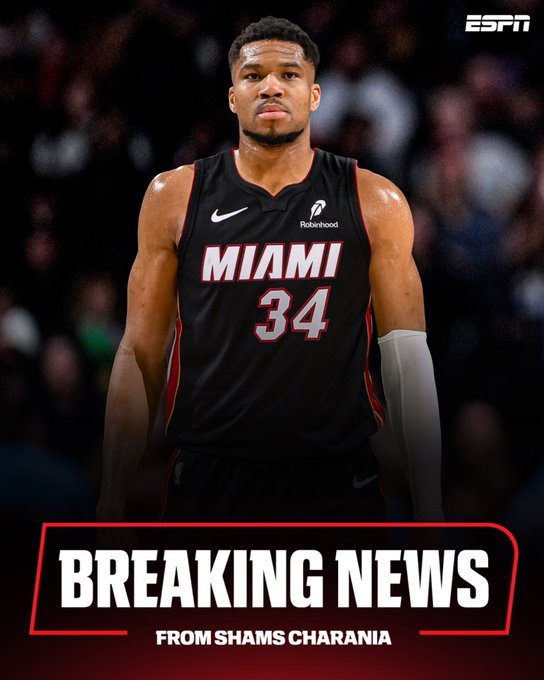 Giannis Antetokounmpo dipindahkan ke Miami Heat