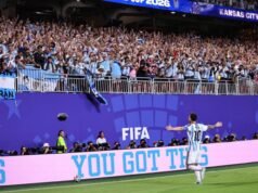 Lionel Messi menyamai rekor pencetak gol Piala Dunia FIFA dengan hat-trick pada usia 38