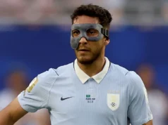 Mengapa Sebastian Caceres memakai masker pelindung untuk Uruguay melawan Tanjung Verde di Piala Dunia 2026?
