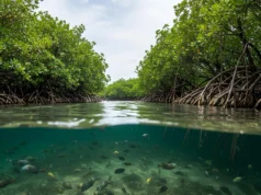 Naiknya permukaan laut dapat menenggelamkan hutan bakau dan melepaskan cadangan karbon dalam jumlah besar
