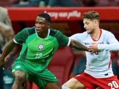Polandia terlambat mencetak gol untuk mencegah Super Eagles bermain imbang 2-2 di Warsawa