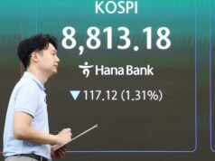 Saham Seoul turun tajam pada Jumat malam. pagi hari pada aksi ambil untung