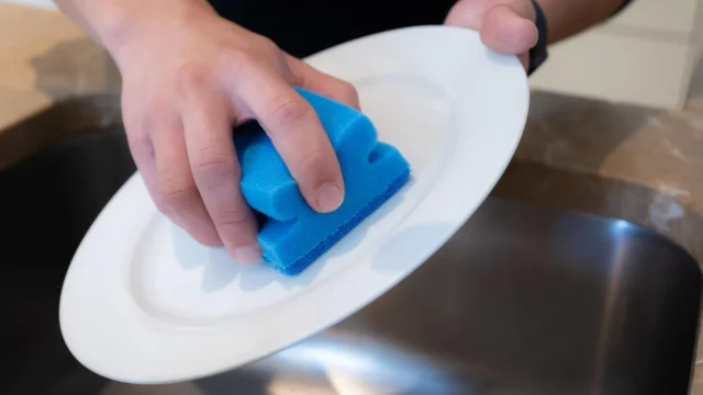 Spons dapur Anda melepaskan mikroplastik setiap kali Anda mencuci piring