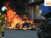 Tesla dibakar dan jendela-jendela bank dipecahkan di Jenewa ketika para demonstran berkumpul untuk memprotes KTT G7 di Prancis