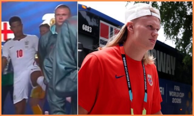 Jude Bellingham menendang Erling Haaland di terowongan