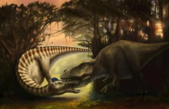 Fosil dinosaurus ini mengabadikan momen terakhir serangan T. rex