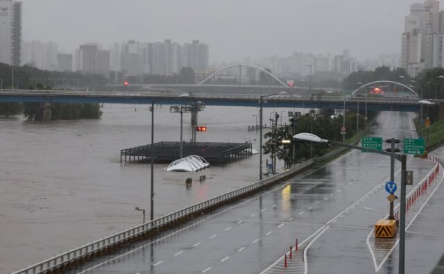 Hampir 200 mm hujan melanda Seoul dan sekitarnya; 540 kasus