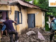 Ketakutan akan tanah longsor di Shimla: Runtuhnya lereng yang dipicu oleh hujan di Sanjauli mengancam rumah-rumah, penduduk menghabiskan malam di luar