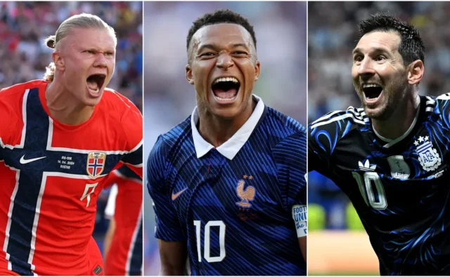 Lionel Messi, Kylian Mbappe dan Erling Haaland termasuk di antara