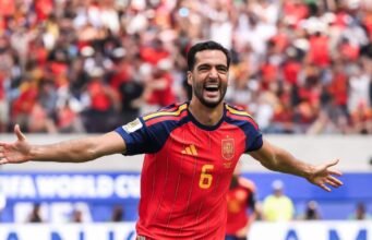 Merino kembali mencetak gol terlambat saat Spanyol mengalahkan Belgia dan mencapai semifinal Piala Dunia