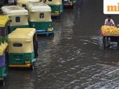 Polisi Gurugram mengeluarkan pemberitahuan WFH ke kantor-kantor perusahaan di tengah jalan yang runtuh, genangan air, dan kemacetan lalu lintas yang tiada henti