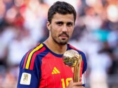 Rodri memenangkan Bola Emas untuk pemain terbaik Piala Dunia FIFA 2026