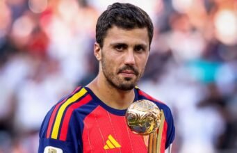 Rodri memenangkan Bola Emas untuk pemain terbaik Piala Dunia FIFA 2026