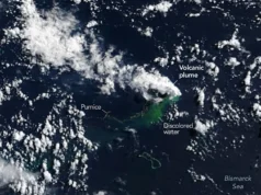 Satelit NASA menyaksikan pulau baru di Bumi muncul dari laut