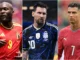 Statistik skor internasional dimana Romelu Lukaku mengungguli Lionel Messi dan Cristiano Ronaldo